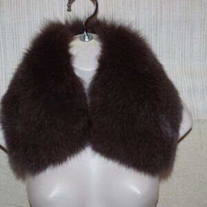 Fox Fur Collar Brown color 21" x 4,5" NEW